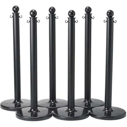 Postes y montantes de barrera de cadena de plástico