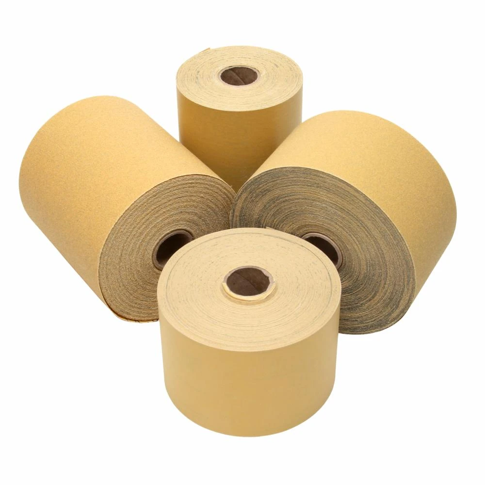 Rollos de hojas de papel de lija