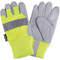 Leather Palm Gloves Hi-visibility Lime Xl Pr