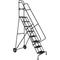 Rolling Ladder Unassembled Handrail Platform 100 Inch Height