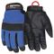 Mechanics Glove, 2Xl Size, Blue/Black, 1 Pair
