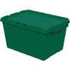 Attached Lid Container, 12 Gallon, 21-1/2 Inch Length, 12-1/2 Inch Height, Green