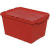 Attached Lid Container, 12 Gallon, 21-1/2 Inch Length, 12-1/2 Inch Height, Red