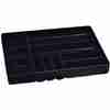 Organizer Tray 16 x 11 x 1-1/4 Inch, Black, 10 Cmp, Polystyrene