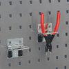 Pliers/Wrench Tool Holder, Hanging Mounting Type, Silver, Finish Bright Zinc