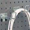 Steel Double Closed Pegboard Hook, Hanging Mounting Type, Silver