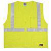 Lime with Silver Stripe Flame Resistant Vest, Zipper Closure, 2XL