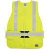 Flame Resistant Vest, Lime, Silver Stripe, Hook And Loop Closure