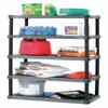 Plastic Shelving, 36 Inch x 18 Inch Size, 74 Inch Height, 5 Shelves