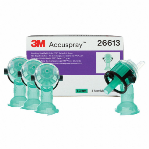 3M 26613 Green Head Refill, Atomizing Type, 4 Pk | CF2BFH 478A93