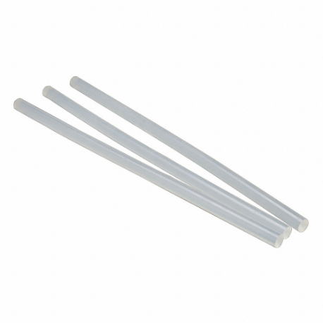 Hot Melt Adhesive, Smooth Sticks, 1/2 Inch Dia, 10 Inch Length, Clear