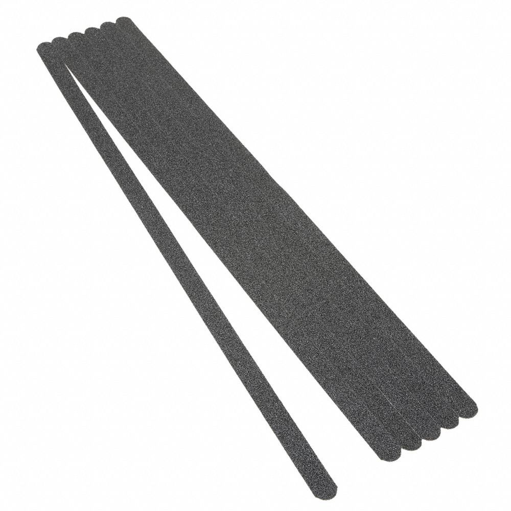 Solid Black Anti-Slip Tread, 3/4 Inch x 2.0 Feet, 60 Grit Aluminium Oxide, 50 Pk