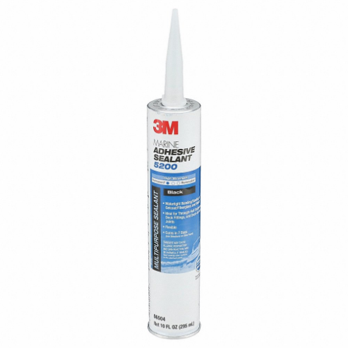 Sellador adhesivo marino negro, poliuretano, cartucho de 10.0 oz