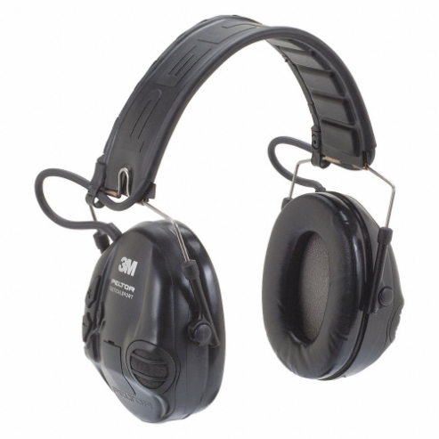 Tactical Headset, Over-the-Head Earmuff, 20 dB NRR, Listen/Talk, Black, Foam/Liquid/PVC