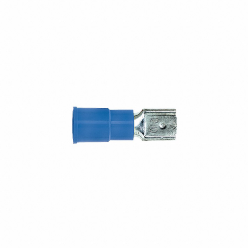 Female Disconnect, Blue, Partial, 221 Degrees F, 0.032 Inch x 0.250 Inch Tab Size, 100 PK