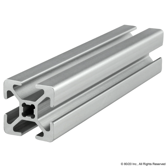 Extrusion, 6 Open T-Slot, 6m Length, 40mm Height, Aluminum, Clear