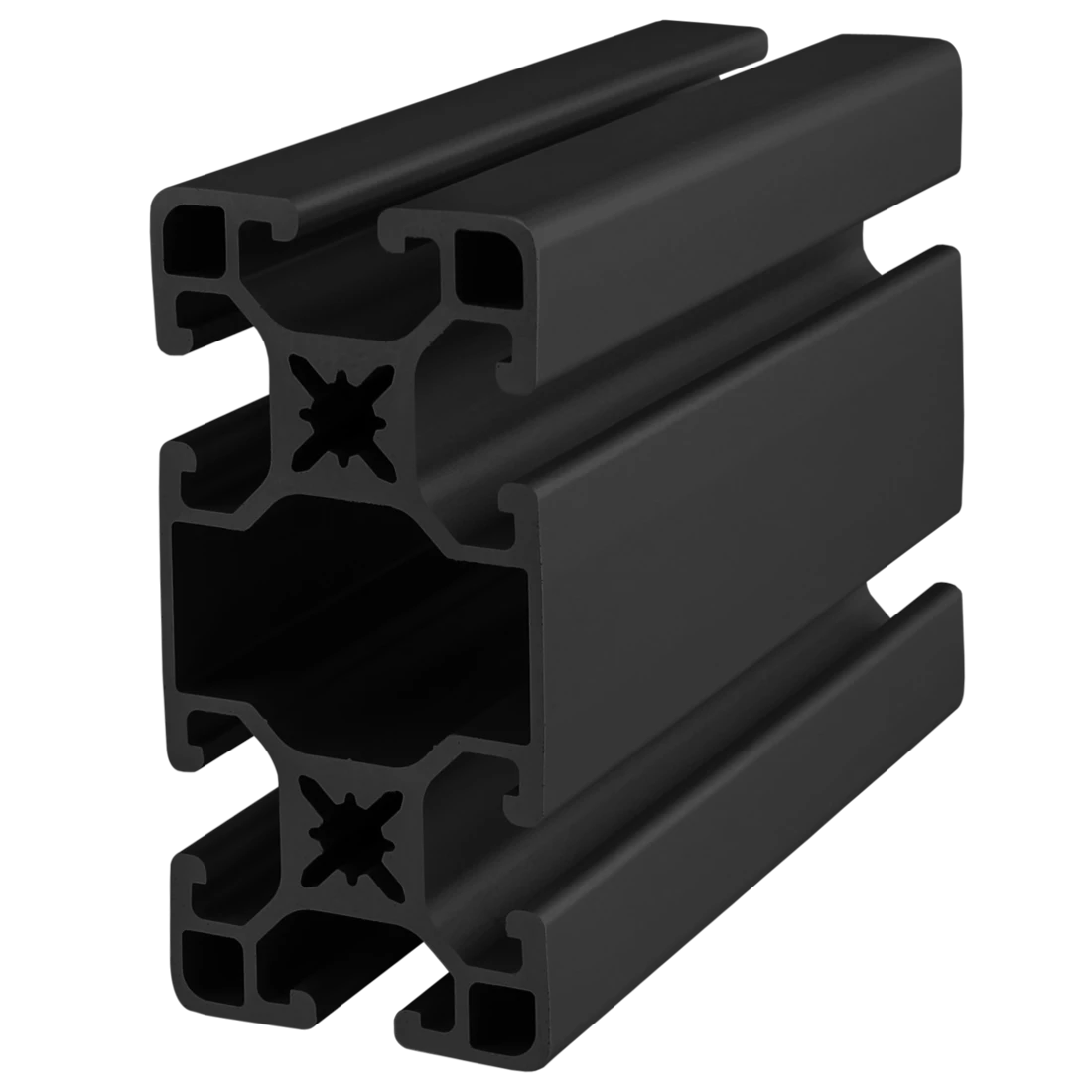 40 x 80 mm Ultra Lite T Slot Extrusion Full Black Anodize