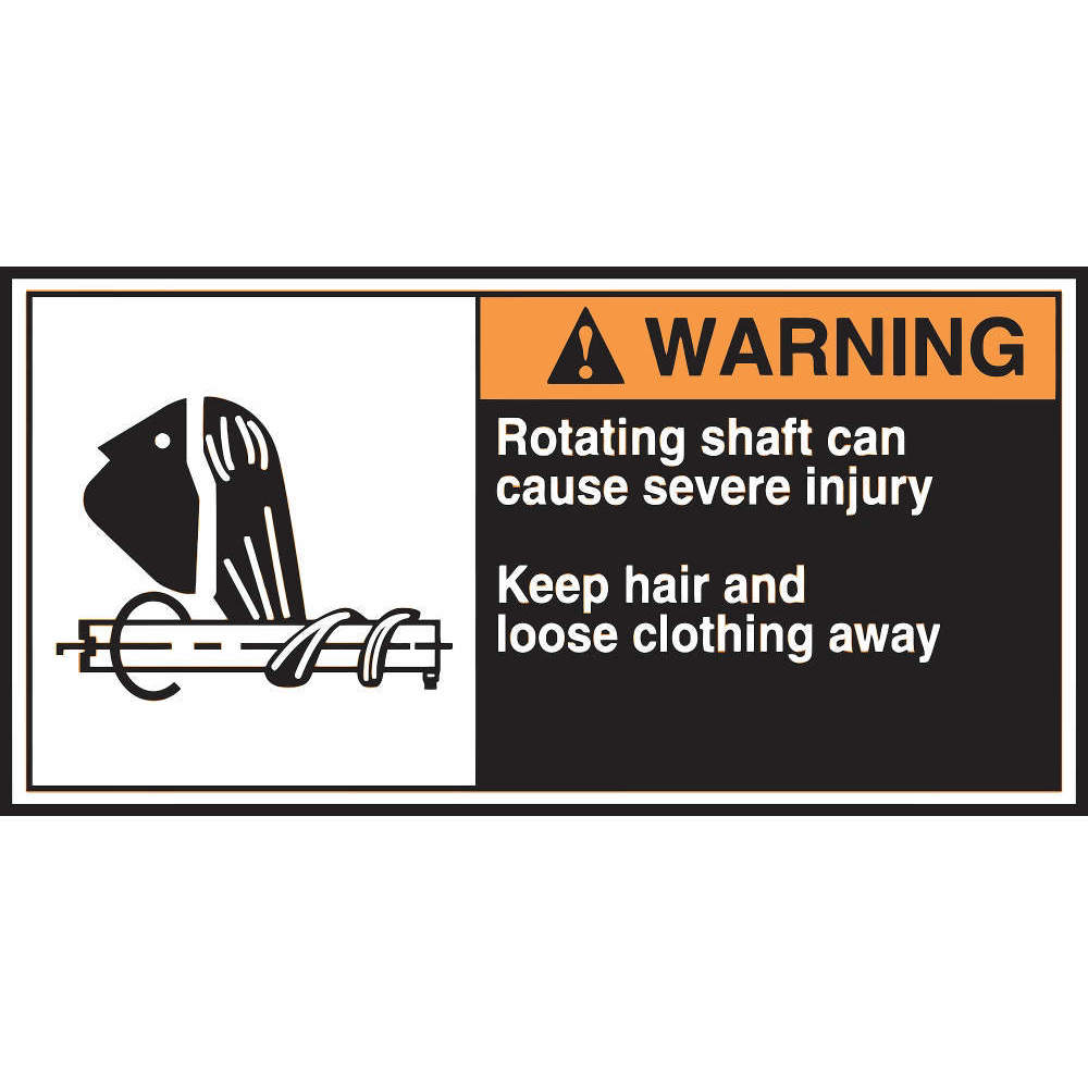 Label Cema 2-1/2 x 5 Warning Rotating - Pack Of 5