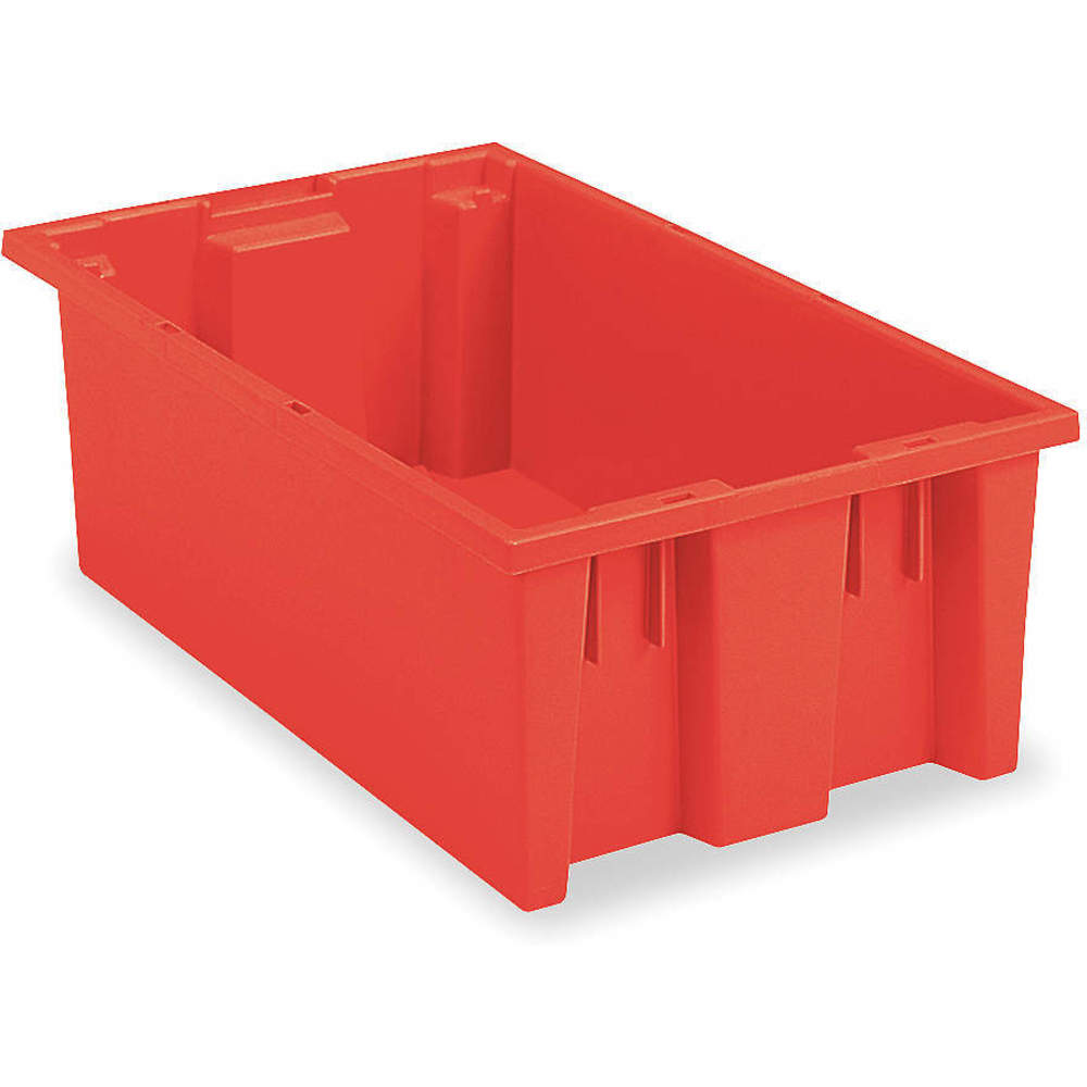 Nest and Stack Container, 19-1/2 Inch Length, Red