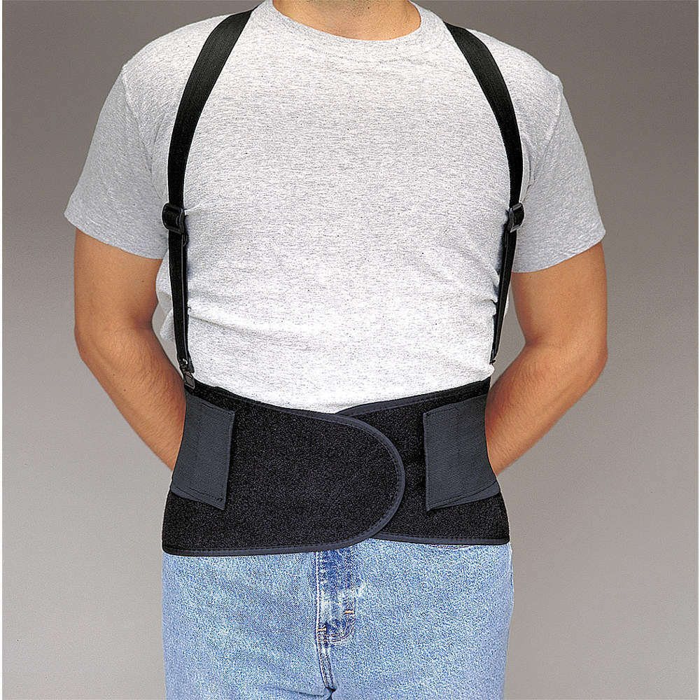 Back Support, Large, 38 to 47 Inch Size, Black