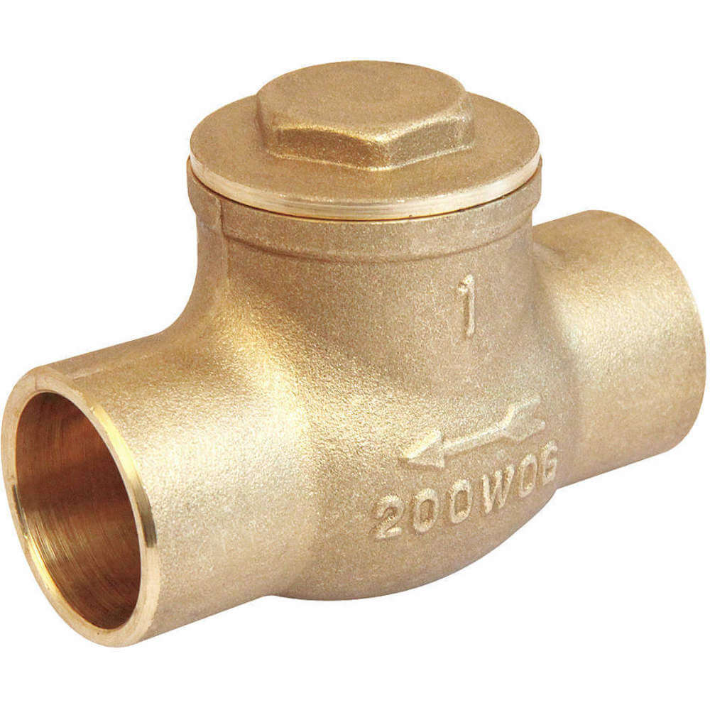 APPROVED VENDOR 10F332 Swing Check Valve Brass 1-1/2 Inch Solder | AA2EUF