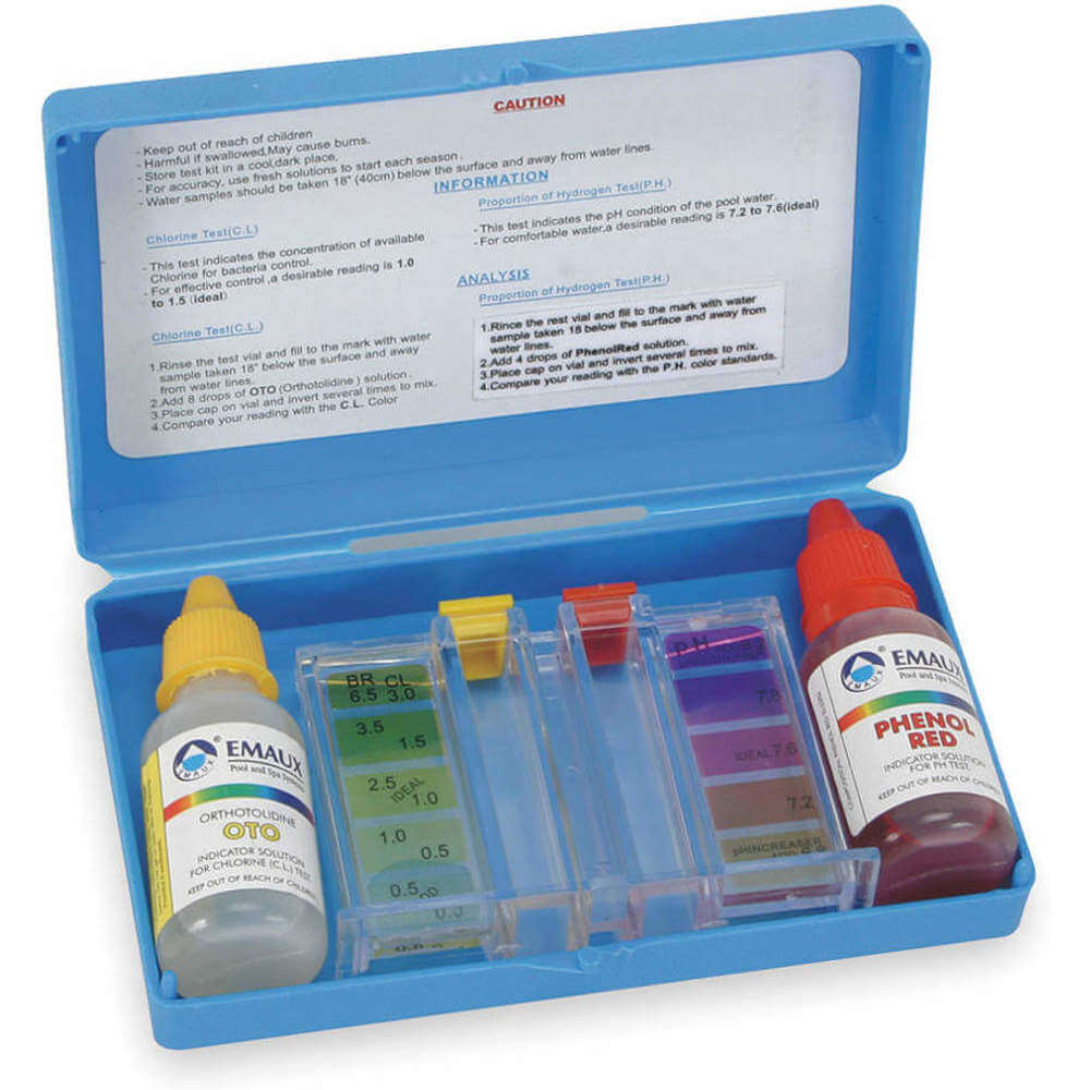 Kit de análisis de agua para pH y cloro