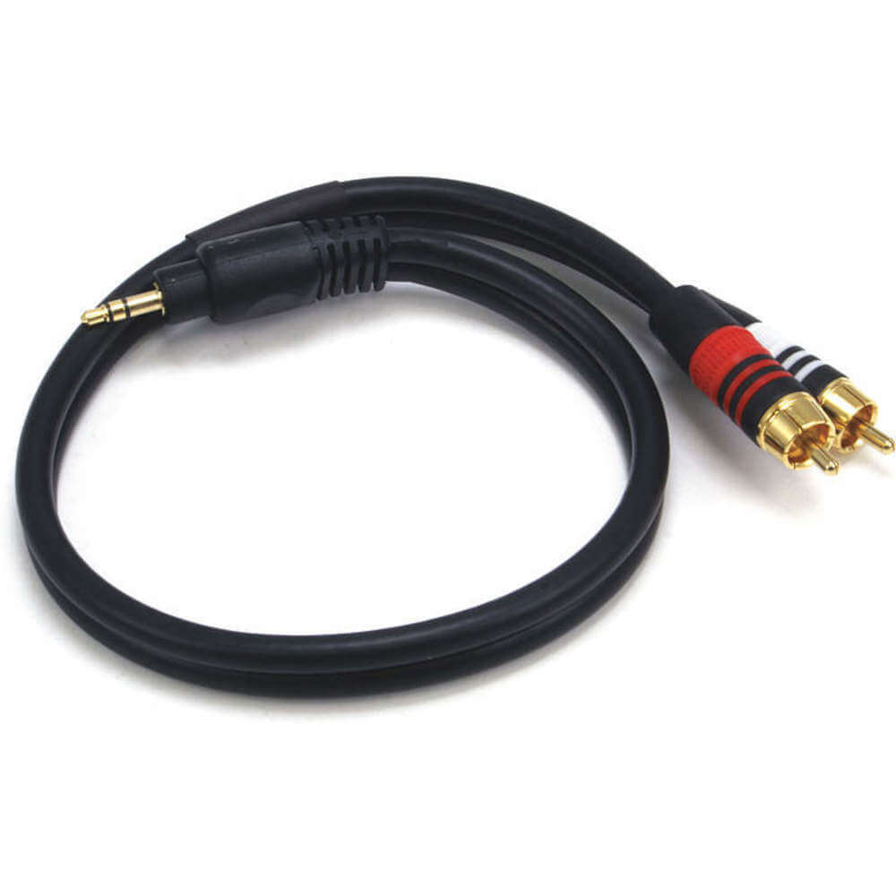Audio/Visual Cable 3.5mm(M)/2 RCA(M) 1.5 feet