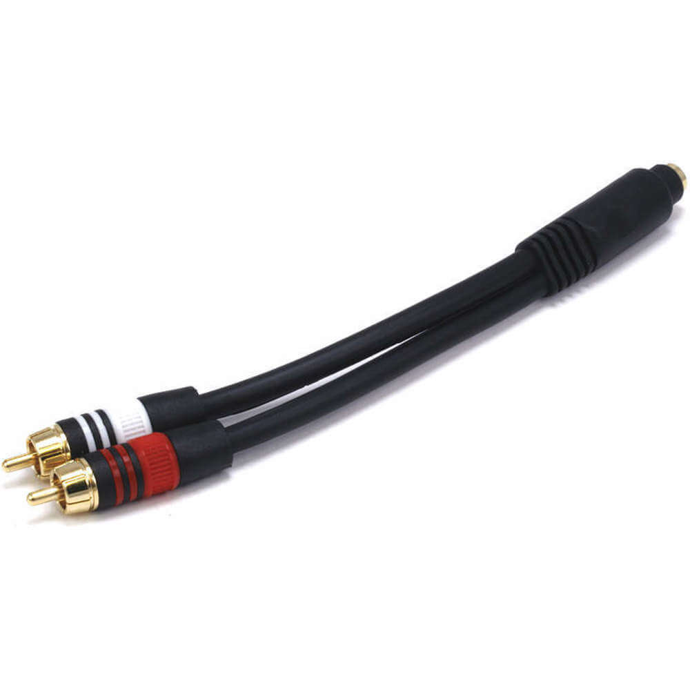 Cable de audio / visual de 3.5 mm (F) / 2 RCA (M) de 6 pulgadas