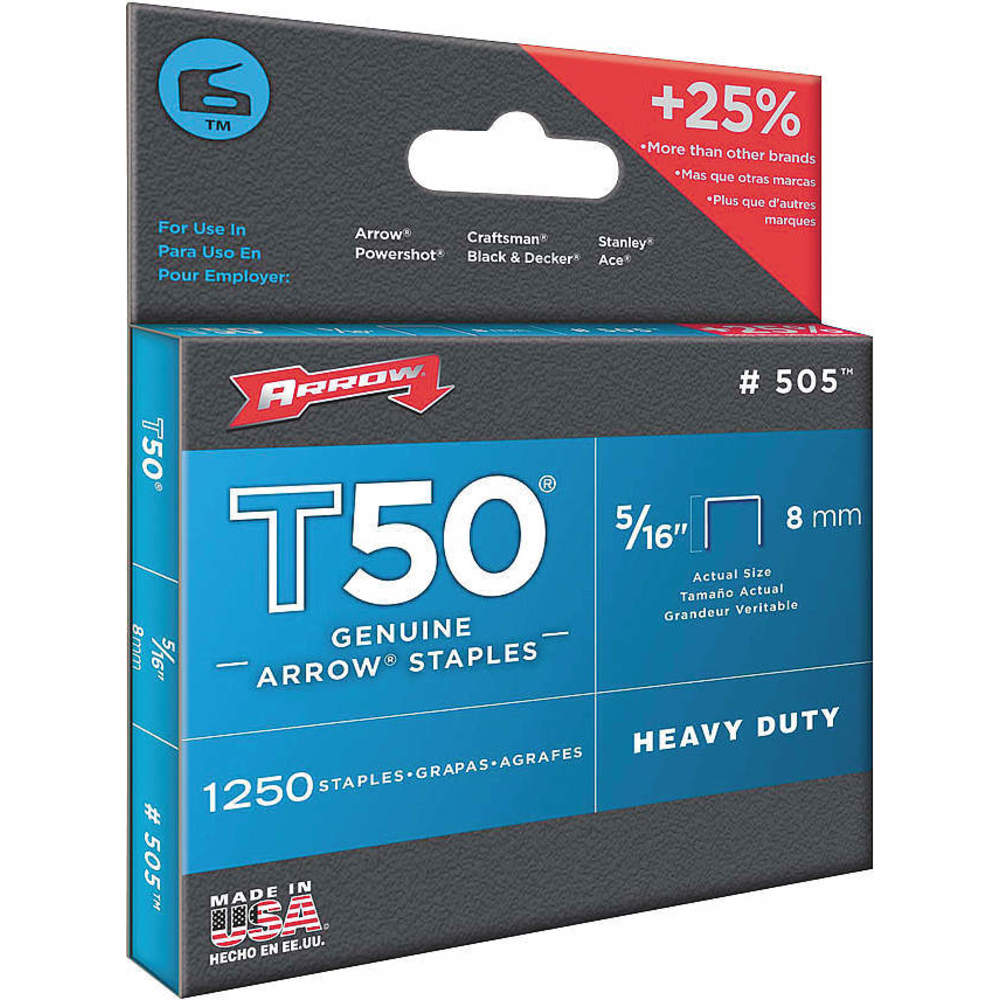 Staples T50 3/8 x 5/16 Inch Length - Pack Of 1250