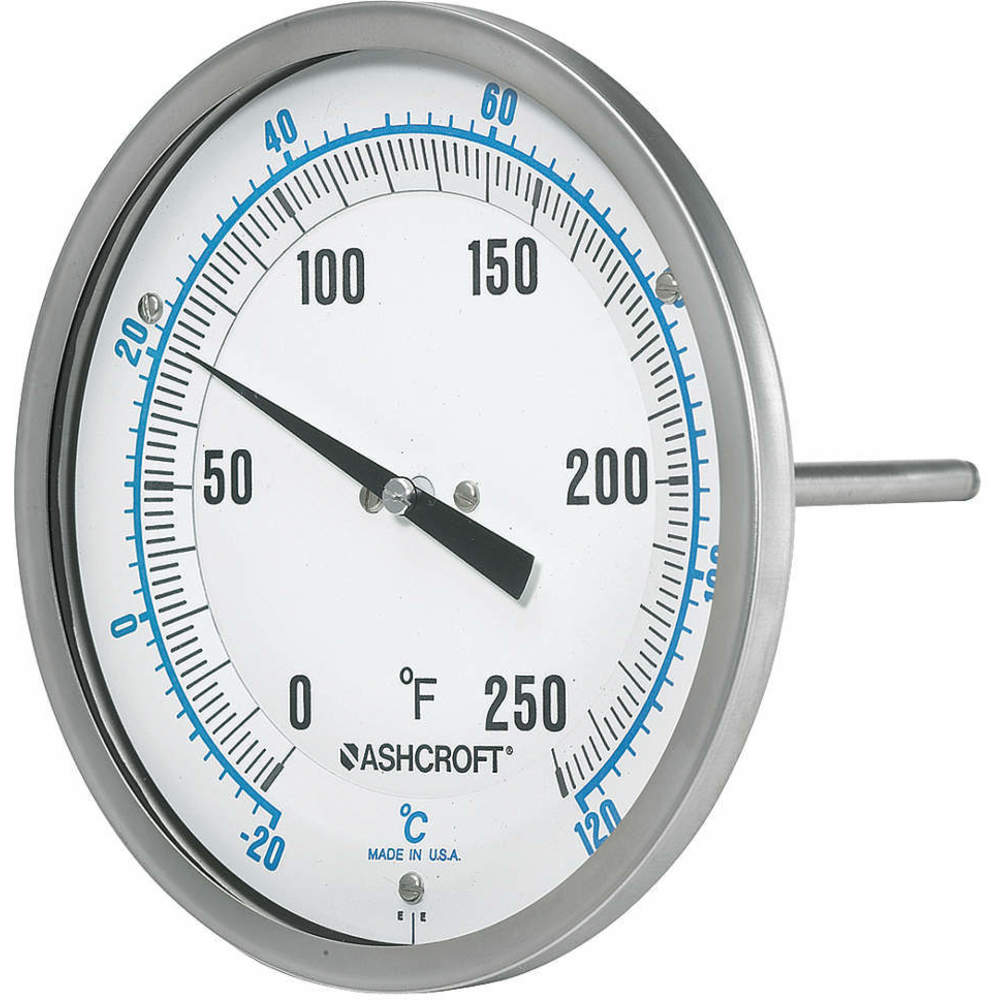 Dial Thermometer Bi-Metallic Stainless Steel Case