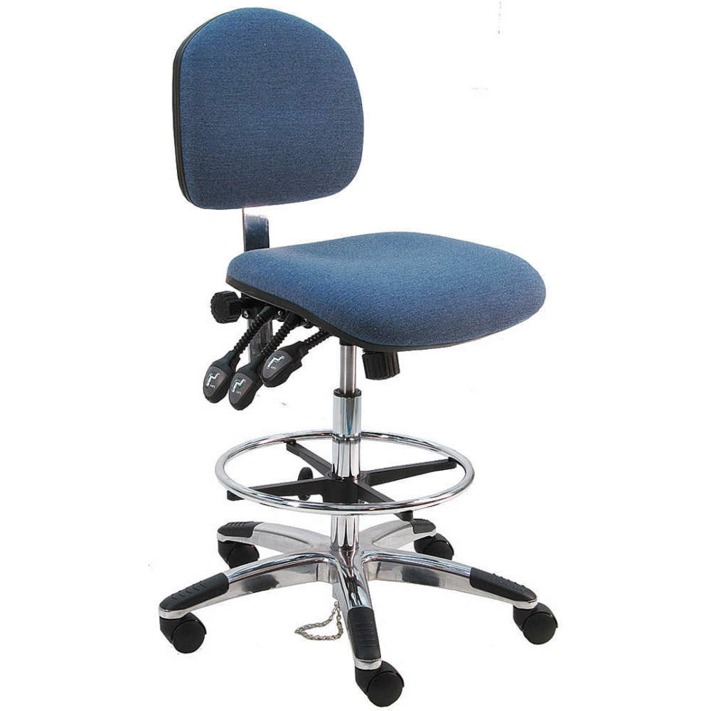 เก้าอี้เพื่อสุขภาพไวนิลสีน้ำเงิน
