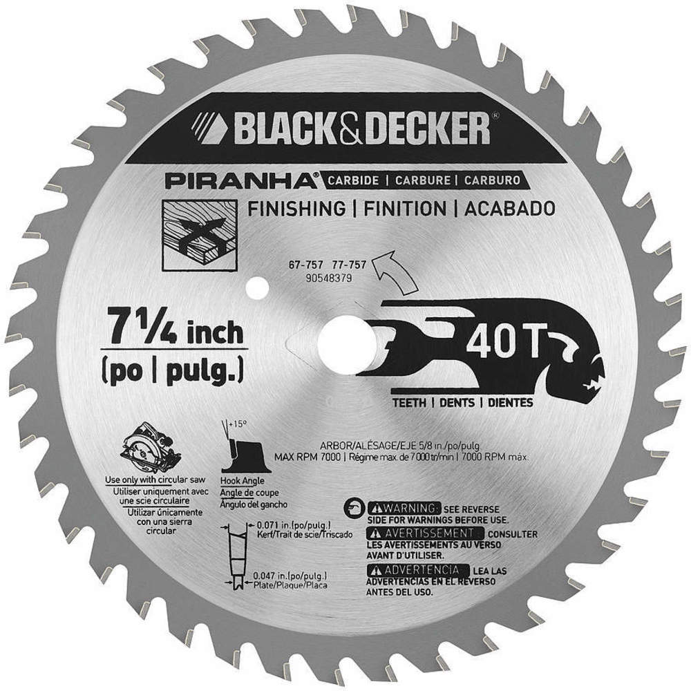 Black & Decker 77-717 | 丸鋸刃超硬 7-1/4 インチ 18 歯 | 4yk26