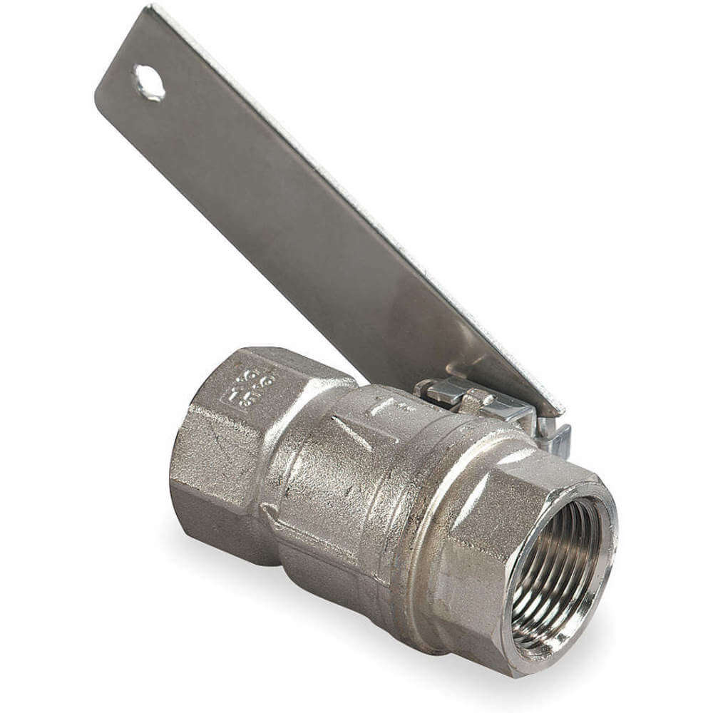 Ball Valve With Lever, 1 Inch NPT, Brass, Chrome Plated
