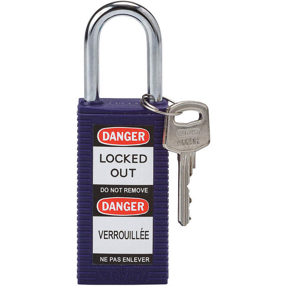 上鎖掛鎖 帶鑰匙不同紫色 1/4 英寸直徑