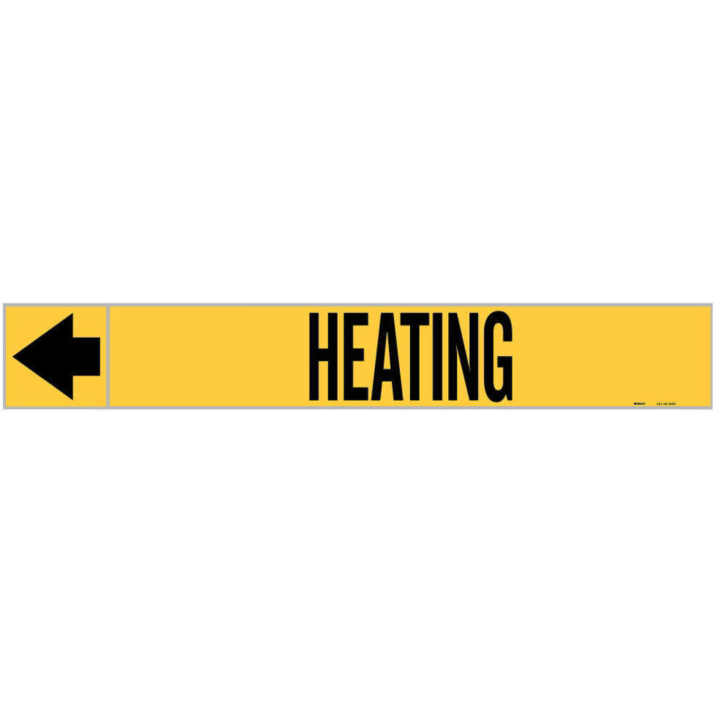 BRADY 20434 Pipe Marker Heating 1 In.h | AF4CBX 8PJU3