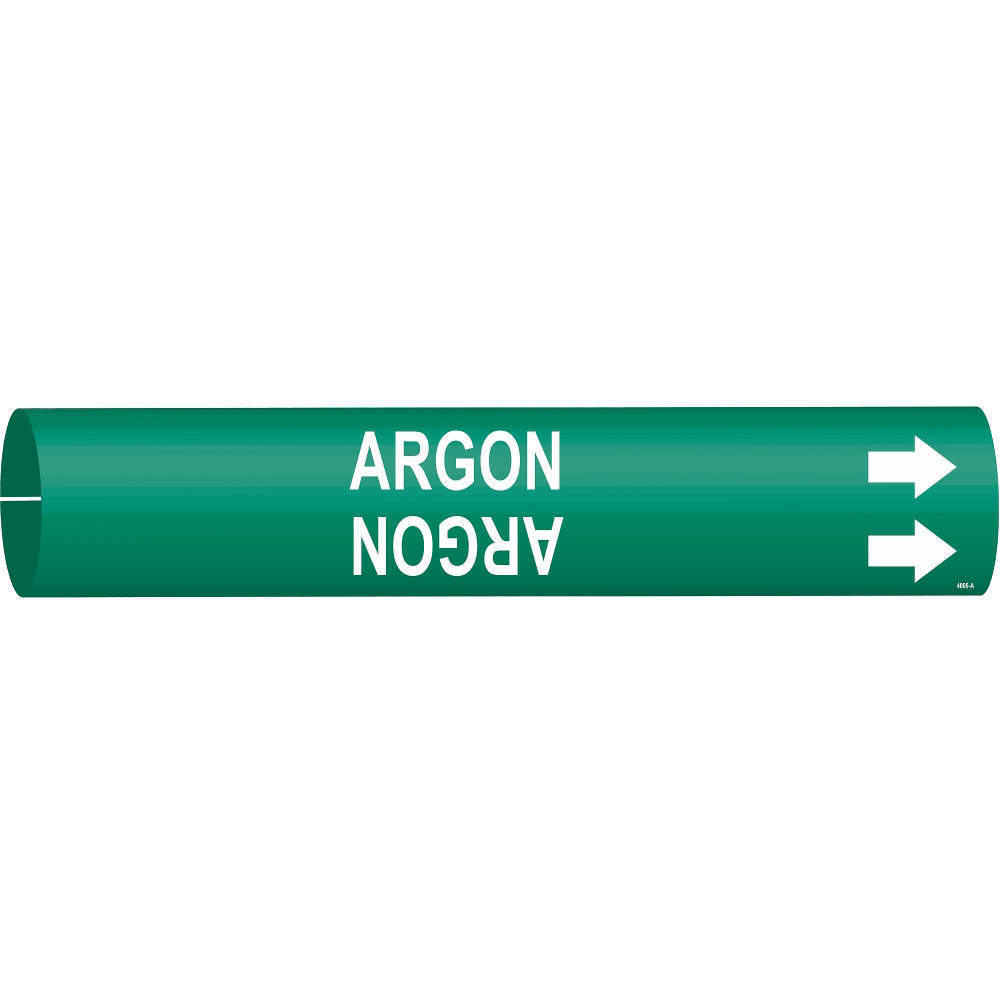 Pipe Marker Argon Green 1-1/2 To 2-3/8 In