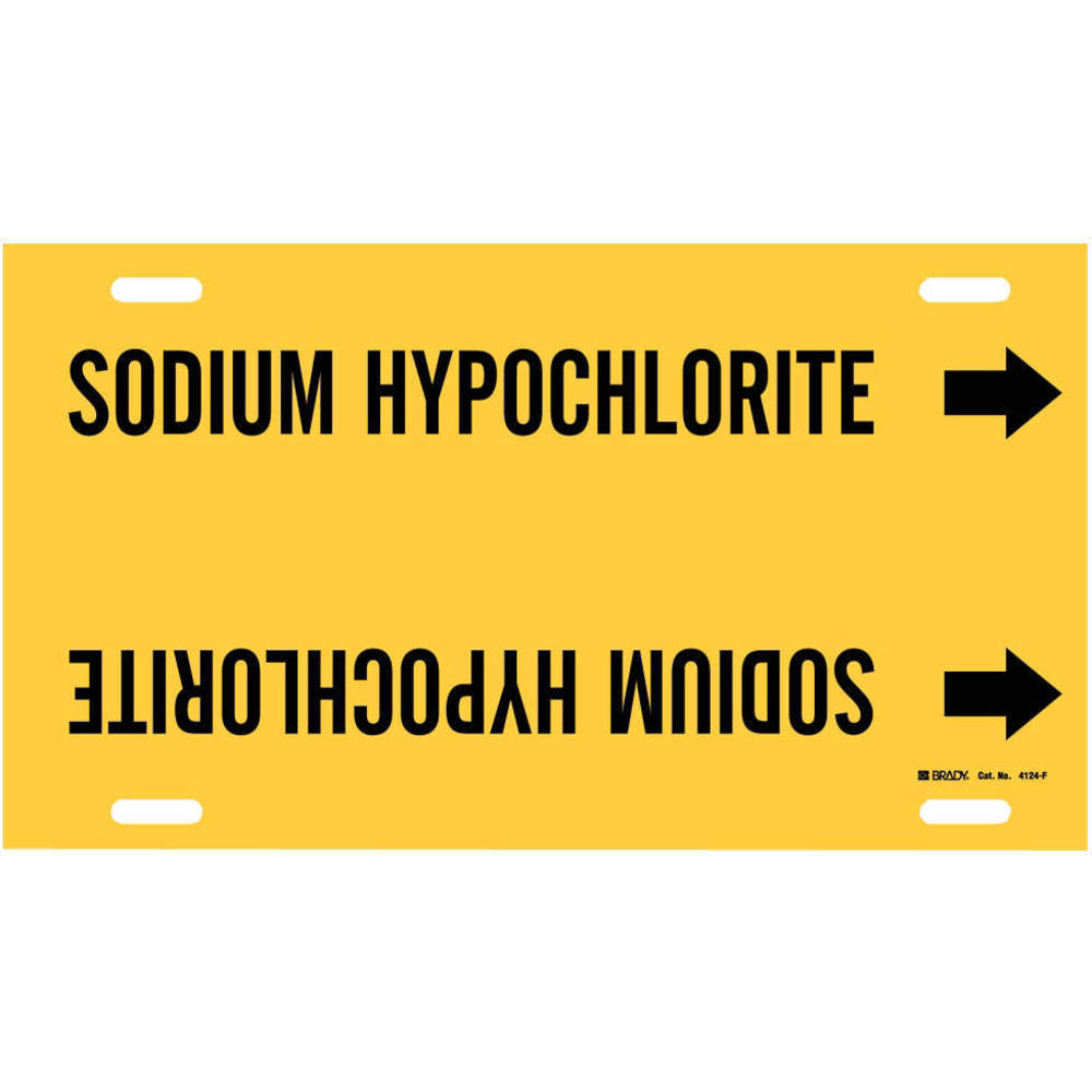 Pipe Marker Sodium Hypochlorite 8 To 9-7/8in