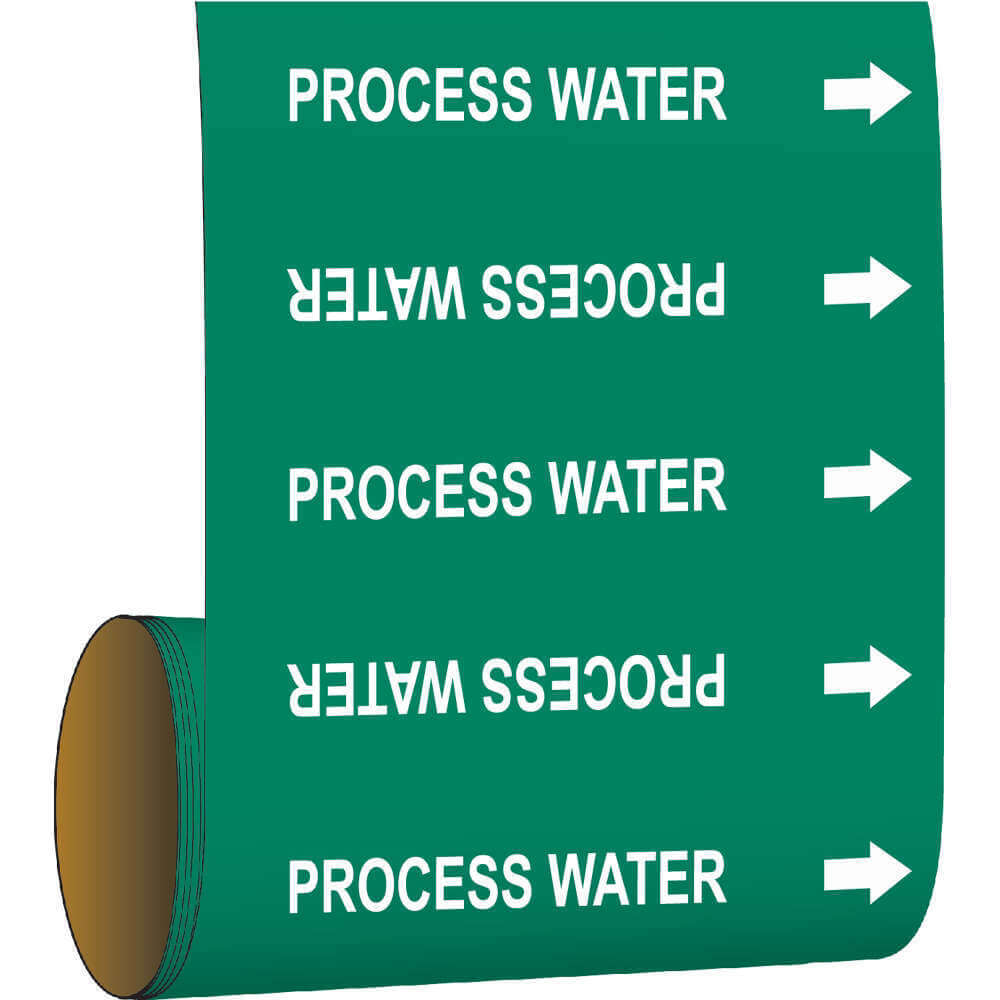 Pipe Marker Process Water Green