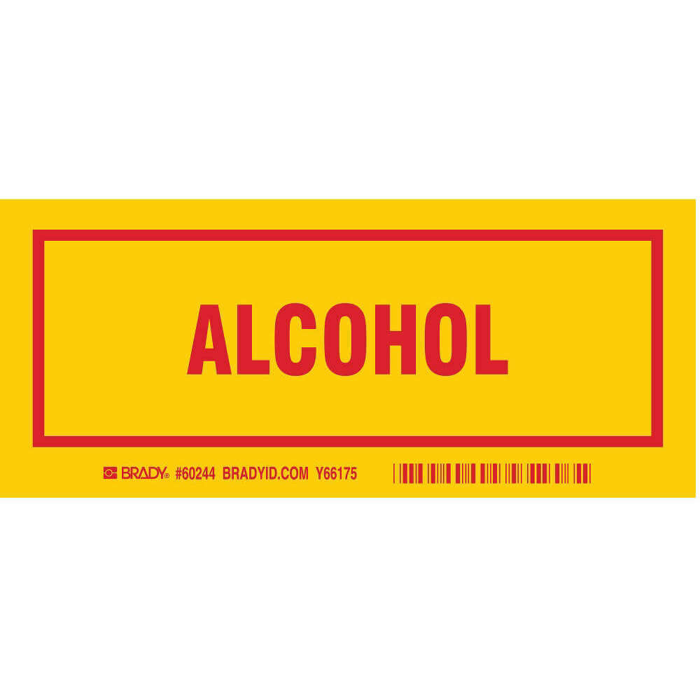 BRADY 60244 Container Label 3 Inch H 7 Inch Width - Pack Of 25 | AF6CZB 9X297