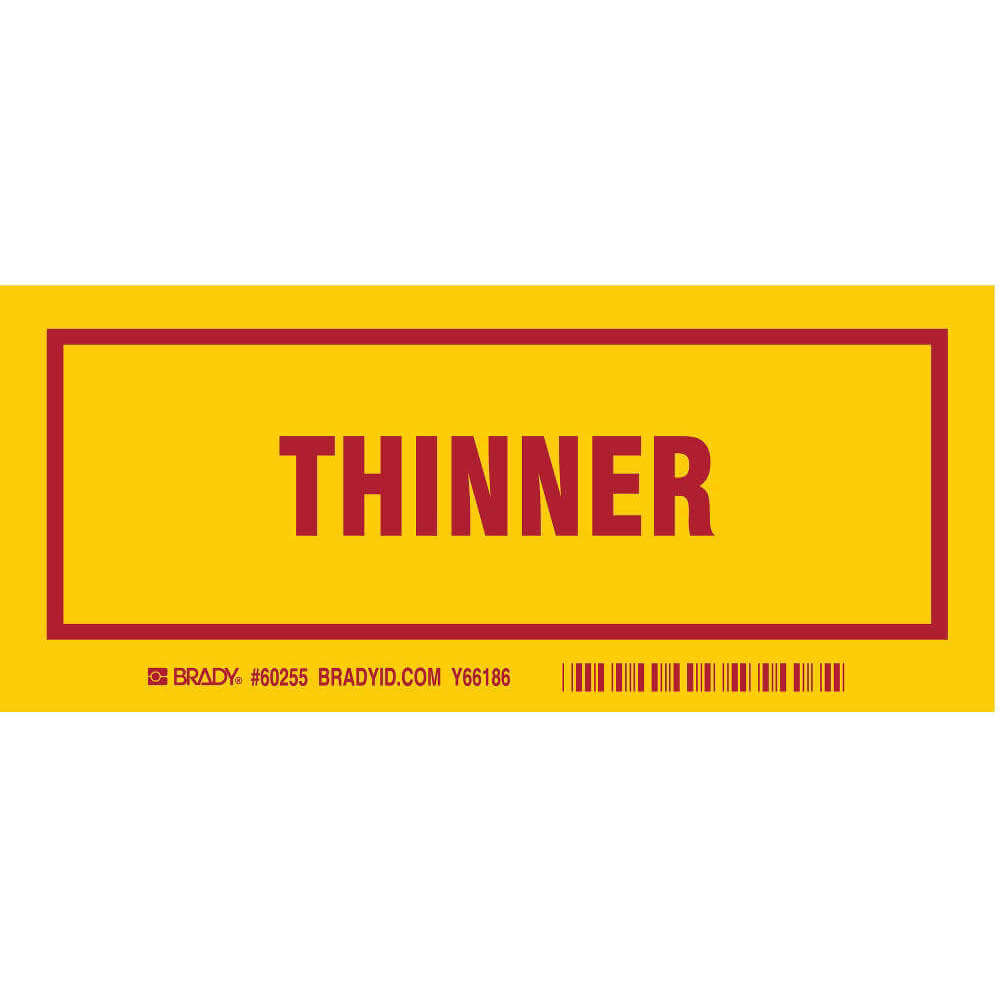 BRADY 60255 Container Label 3 Inch H 7 Inch Width - Pack Of 25 | AF3PVQ 8ANP5