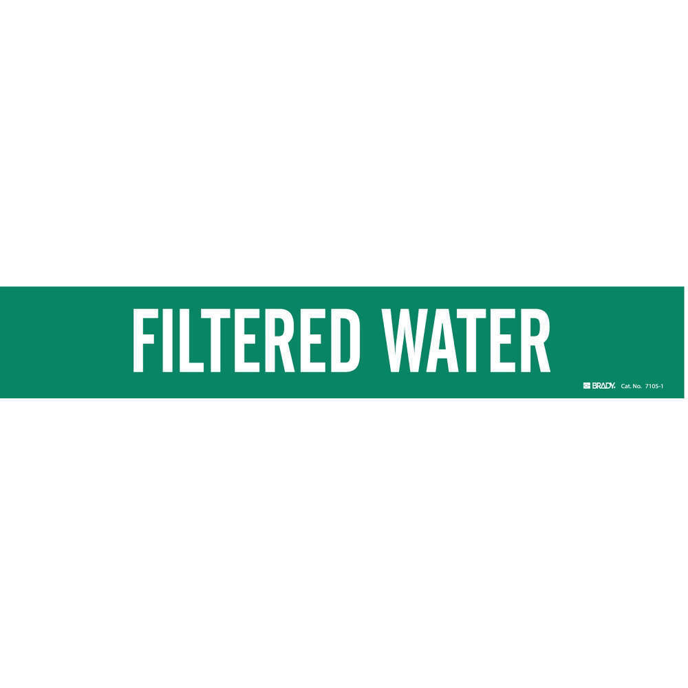 Pipe Marker Filter Water Green 8 Inch Or Larger
