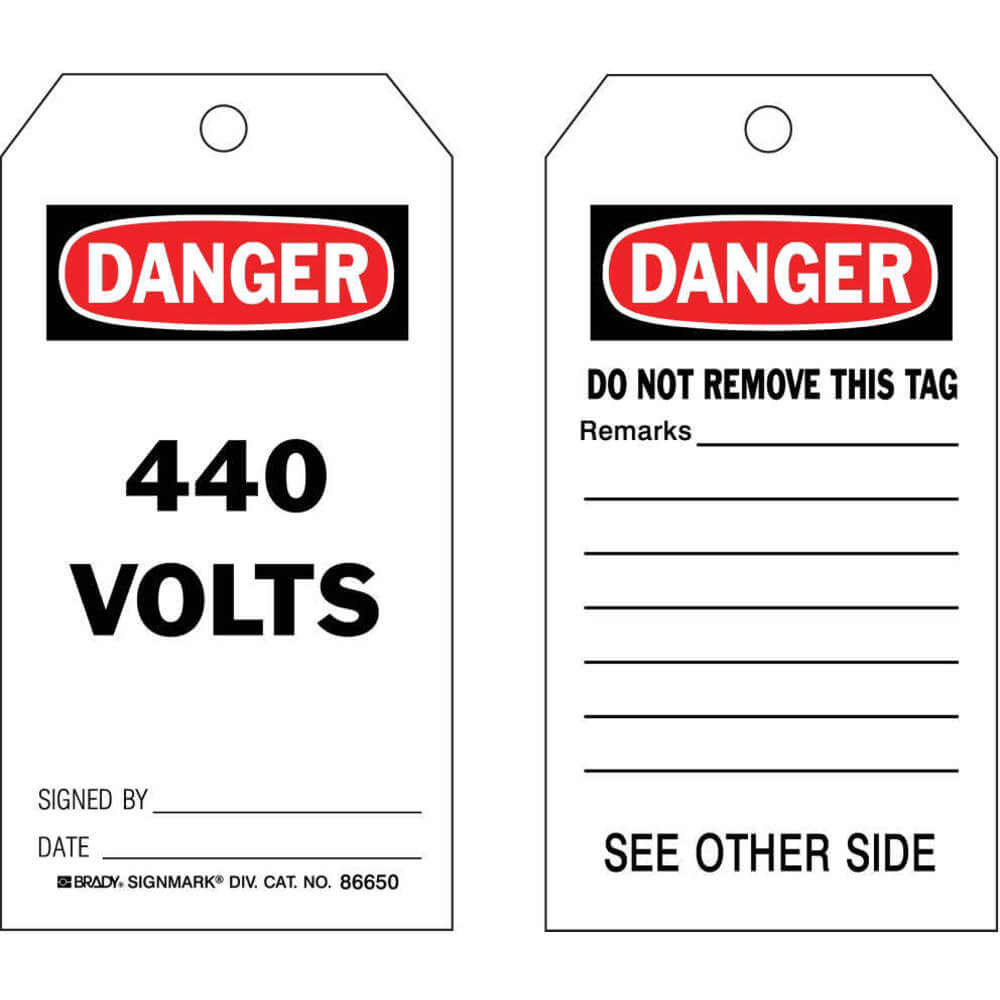 Etykieta ostrzegawcza 5-3/4 x 3 cale kartonu – opakowanie 100 sztuk