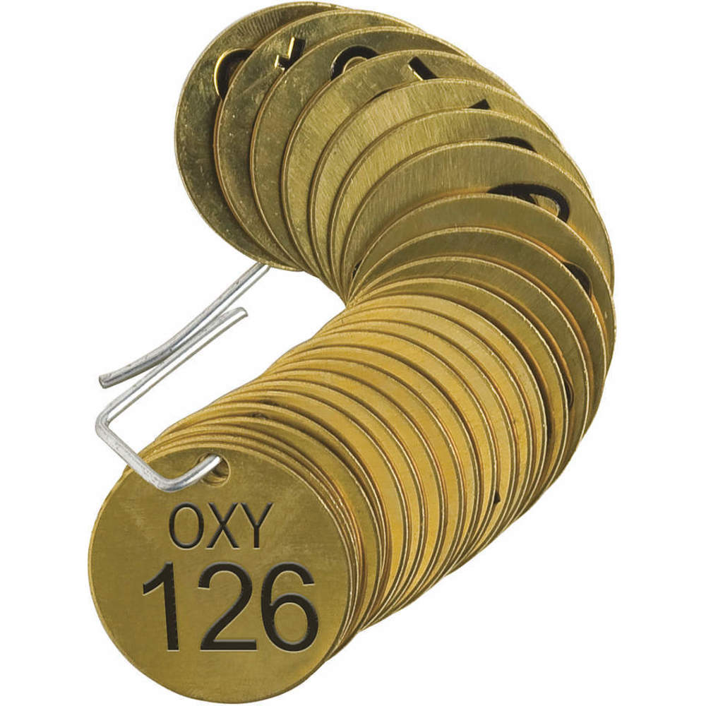 Numer Tag Brass Series Oxy 126-150 Pk25