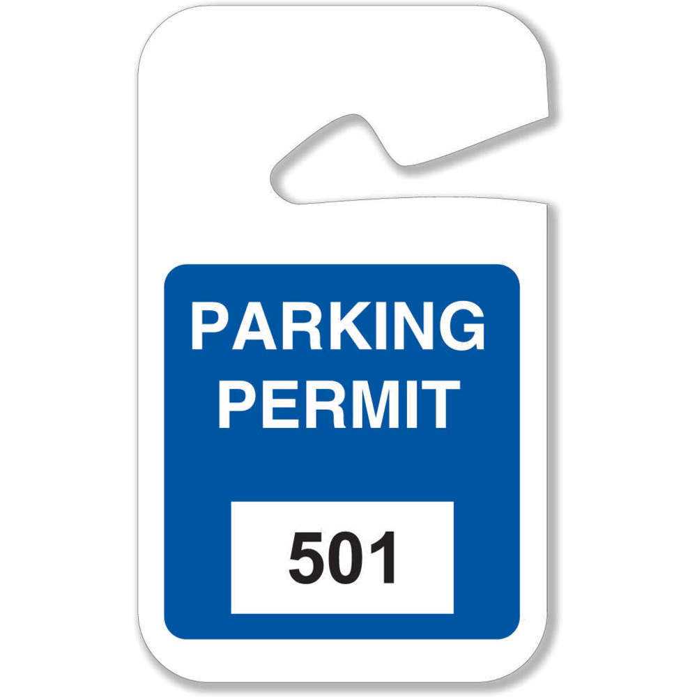 Zezwolenia na parkowanie lusterko wsteczne biało-niebieskie — opakowanie 100 sztuk