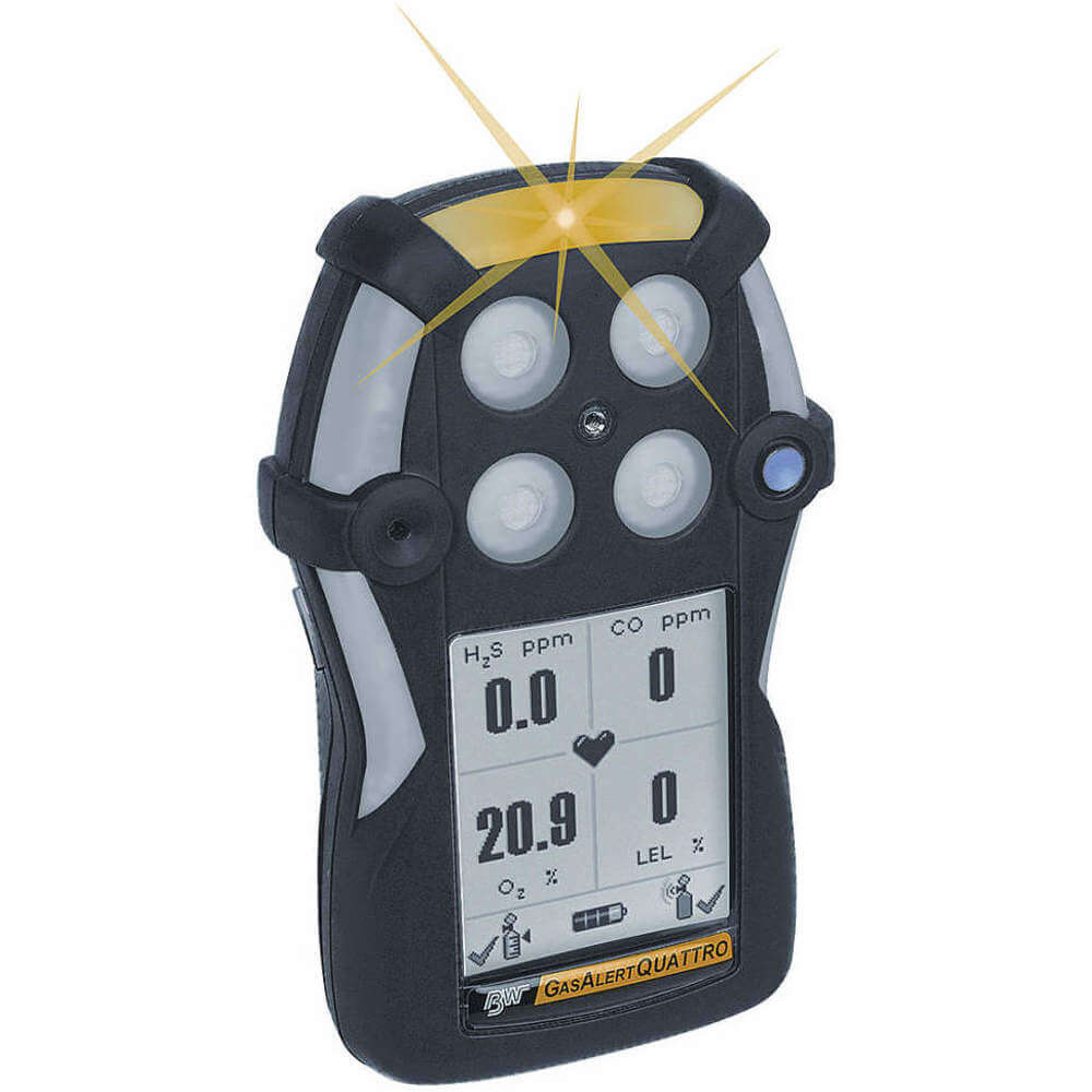 Multi-gas Detector H2s/co Rechargeable Uk Black