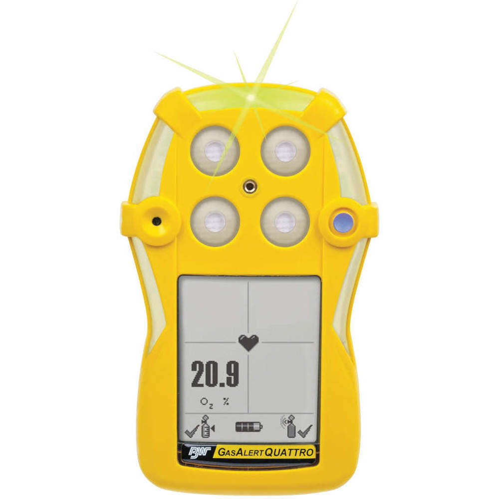 가스 감지기 H2s 0-200 Ppm 알칼리성 Na 노란색