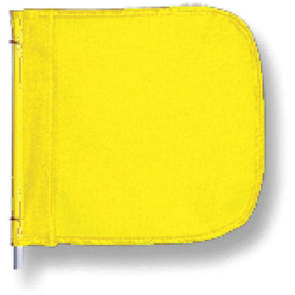 Bandiera della frusta di avviso 11 x 12 pollici giallo