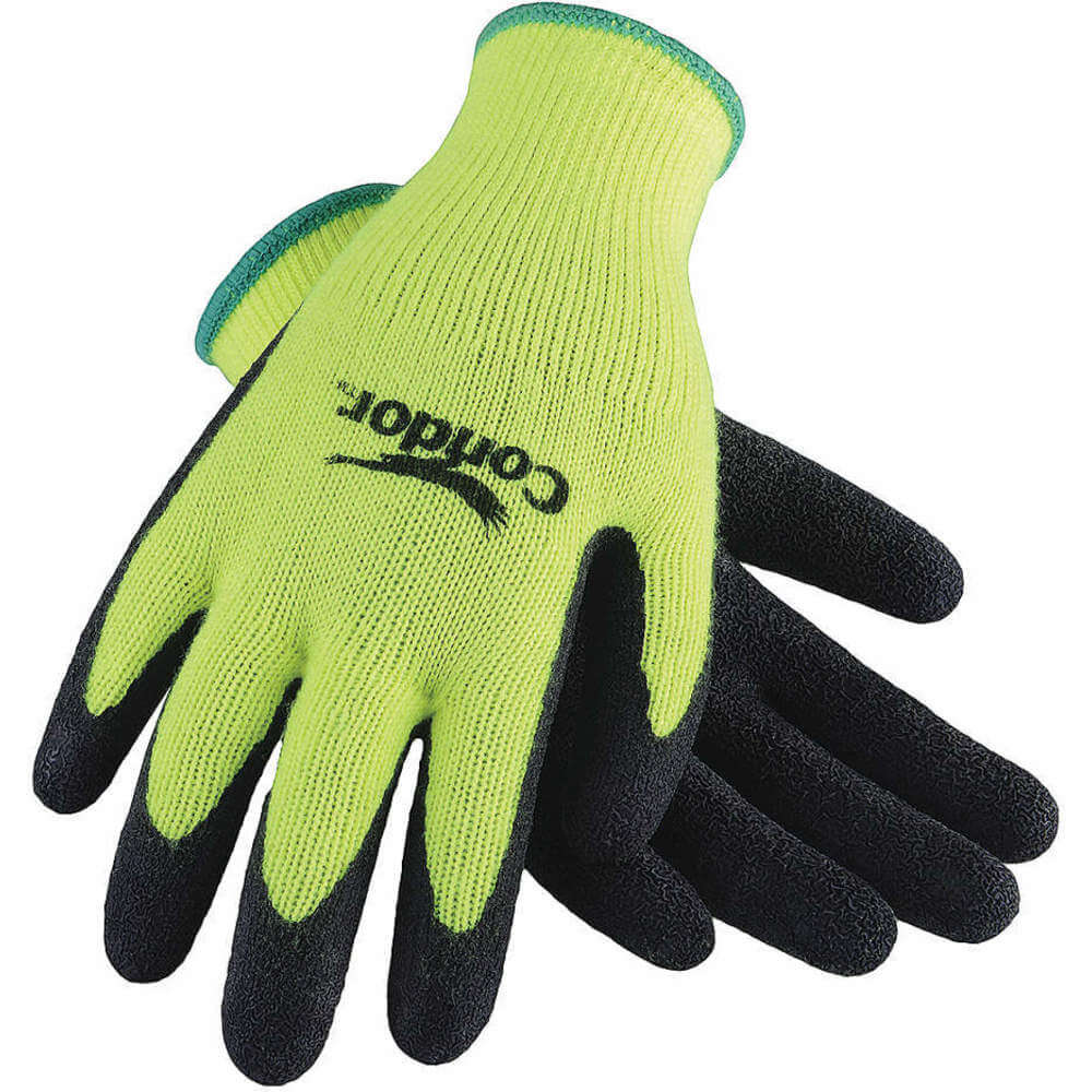 Coated Gloves M Hi-visibility Yellow With Black