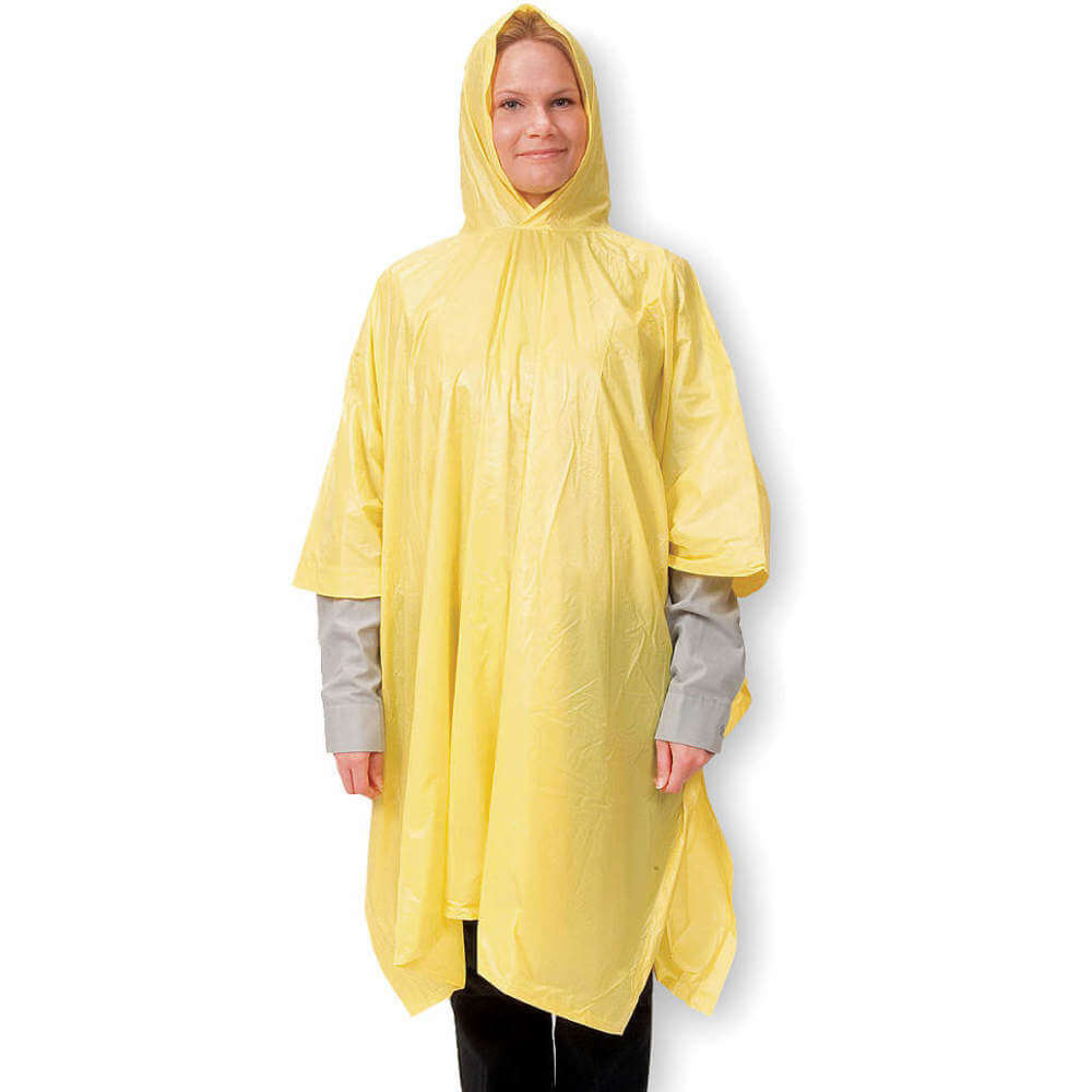 Poncho de lluvia con capucha Amarillo Universal
