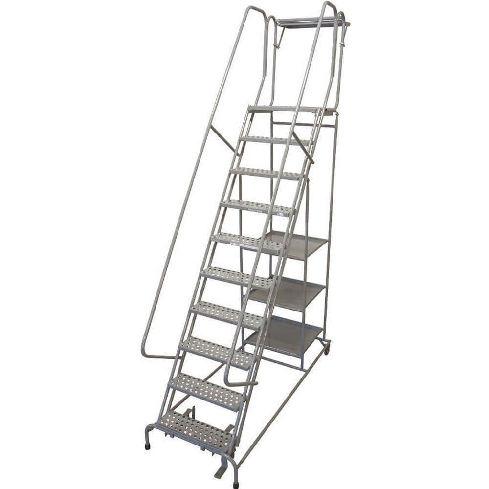 Rolling Ladder Assembled Handrail Platform 90 Inch Height